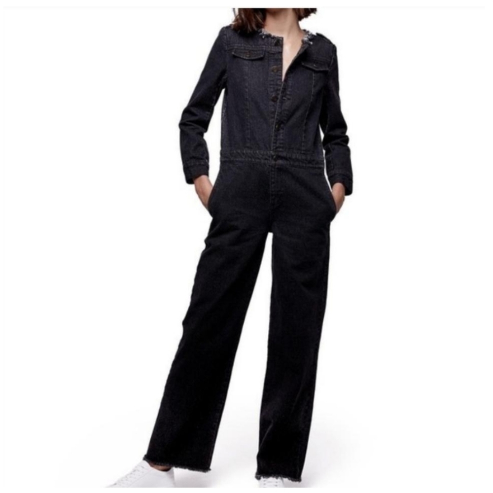 Daya By Zendaya oversized black denim jumpsuit
